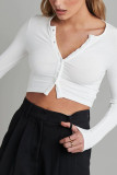 Open Button Knit Short Length Cardigans