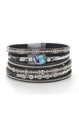 Crystals and Stones Multilayer Bracelet MOQ 5pcs