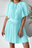 Bat sleeve Short Sleeve Ruched dress