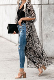 Apricot Printed Duster Kimono