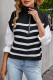 Zipper Stripes Knitting Sweater Vest