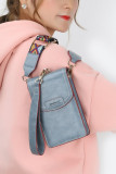 Plain PU Aztect Print Strap Phone Purse MOQ 3pcs