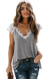 Gray Lace Knit Tank