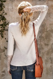 Apricot Lace Button Slim-fit Knitted Cardigan