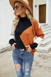 Wave Color Block Pullover Sweaters