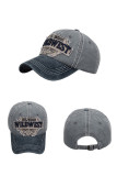 Cow Boy Wild West Embroidery Washed Baseball Cap MOQ 3PCs