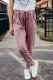 Drawstring Mineral Wash Joggers with Pockets