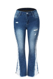 Ripped Distressed Flare Denim Pants