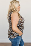 Plus Size Lace Leopard Tank Top