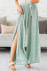 Leopard Animal Print Wide Legs Side Split Pants