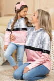 Daughter & Me Adult Snakeskin Sequin Patchwork Hoodie