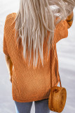 Orange Chest Pocket Knit Short Sleeve Top