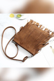 PU Leather Crossbody Messenger Tassel Bag MOQ 3pcs