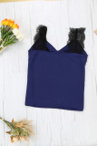 Blue One More Night Lace Cami Tank