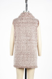 Front Open Button Up Fleece Vest Coat