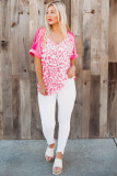 Leopard Front Dolman Sleeve Knitted T Shirt
