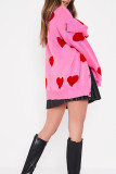 Valentine Heart Front Open Knitting Cardigan