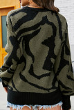 Zebra Striped Knit Sweaters