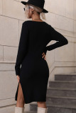 Colorblock Splicing Knitting Dress