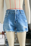 Distressed Ripped High Waist Jeans Shorts Unishe Wholesale