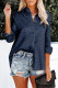 Blue Turn-down Collar Embossed Button Shirt