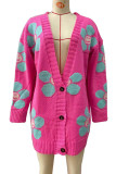 Valentine Heart Front Open Knitting Cardigan