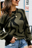 Zebra Striped Knit Sweaters