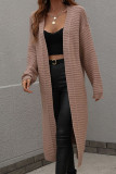 Plain Open Long Length Sweater Cardigans