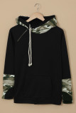 Camo Print Double Hoods Thumb Hole Hoodie