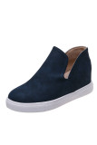 Plain PU Side Cut Ankle Boots
