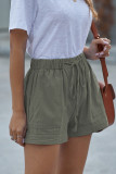 Green Strive Pocketed Tencel Shorts
