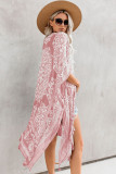 Pink Anja Tassel Kimono Beach Cover-up