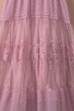 Pink Luminous Dawn Lace Gown