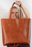 Soft Leather Large Capacity Tote Bag MOQ 3PCS