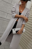 Plain Open Long Length Sweater Cardigans