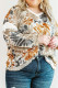 Multicolor Plus Size Tie Dye V Neck Sweatshirt