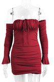 Ruched Bandeau Bodycon Dress