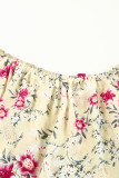 Plus Size Floral Off Shoulder Ruffle Sleeve Top