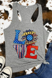 Love Patriotic Sunflower Graphic Tank Unishe Wholesale