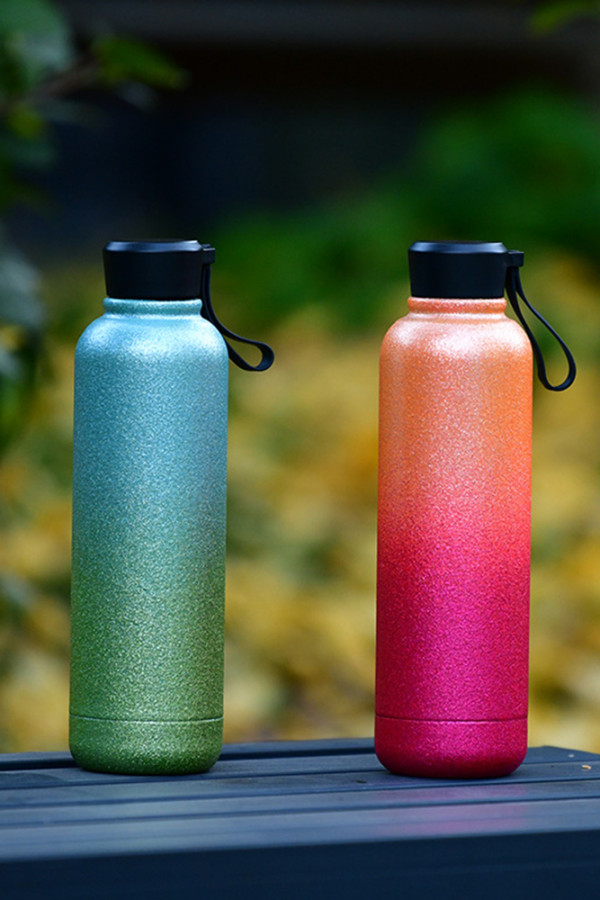 Portable Gradient Color Stainless Steel Bottles 500ml MOQ 3pcs
