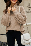 Turtleneck Cable Knitting Sweater