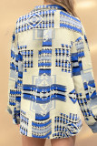 Western Aztec Pocketed Button Coat