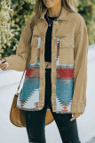 Distressed Aztec Denim Jacket Coat Annishe Boutique Wholesale