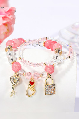 Crystal and Stones Bracelet MOQ 5pcs
