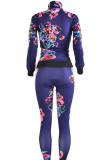 Floral Full Length Coat and Pants Outfits