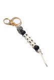 Letter Design With Beading Key Chain MOQ 3pcs