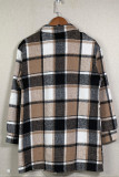Plaid Button Warm Shacket Fleece Coat Women UNISHE Wholesale