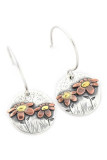 Vintage Round Flower Earrings MOQ 5PCs