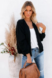 Black Zip-up Jacket with Pocket