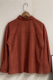 Turn Down Collar Pockets Button Corduroy Jacket Shacket Women UNISHE Wholesale